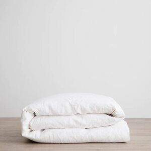 Brooklinen 100% Belgian Linen Duvet in White King/Cali King
